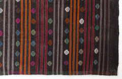 Girit Bej Çizgili Yün El Dokuma Halısı 204 x 376 Apex Unique