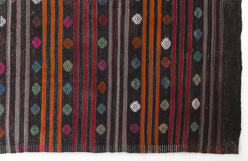 Girit Bej Çizgili Yün El Dokuma Halısı 204 x 376 Apex Unique