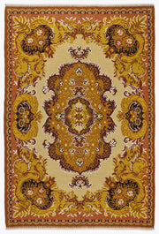 Kırmızı Anadolu Geometrik Madalyonlu Yün Halı 197x287 - Özel Seri