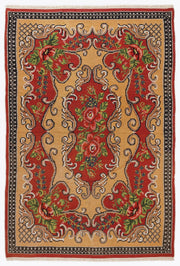 Kırmızı Karabağ Bohem Geometrik Yün Halı 181x270 - Özel Seri