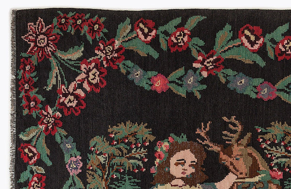 Kırmızı Karabağ Çiçekli Yün Halı 204x304 - Özel Seri