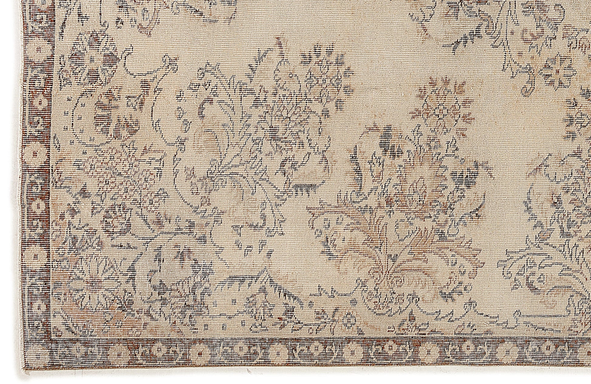 Atina Bej Eskitme Yün El Dokuma Halısı 203 x 293 Apex Unique