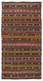 Girit Bej Çizgili Yün El Dokuma Halısı 165 x 330 Apex Unique