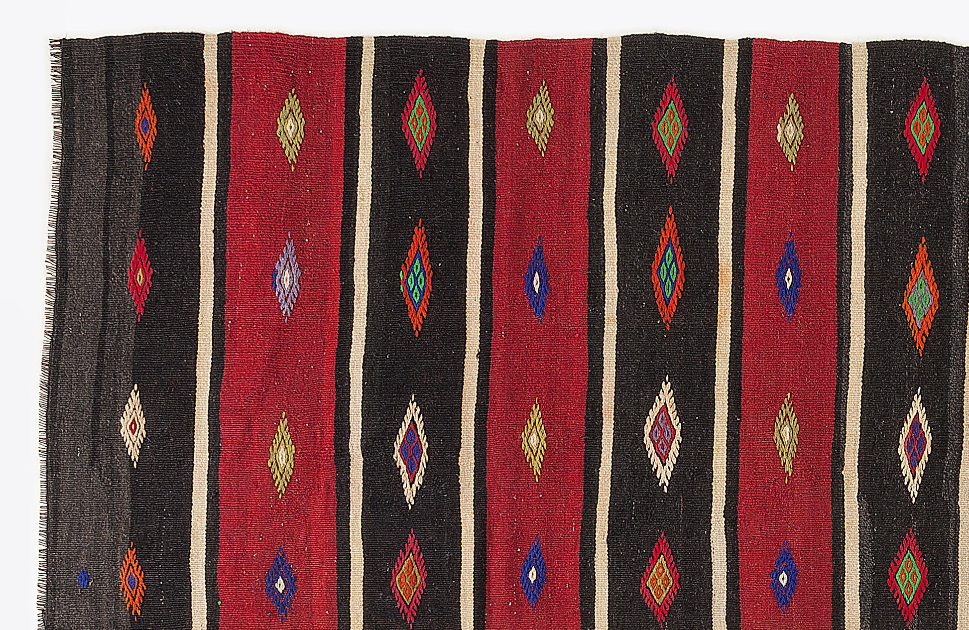 Girit Bej Çizgili Yün El Dokuma Halısı 178 x 290 Apex Unique