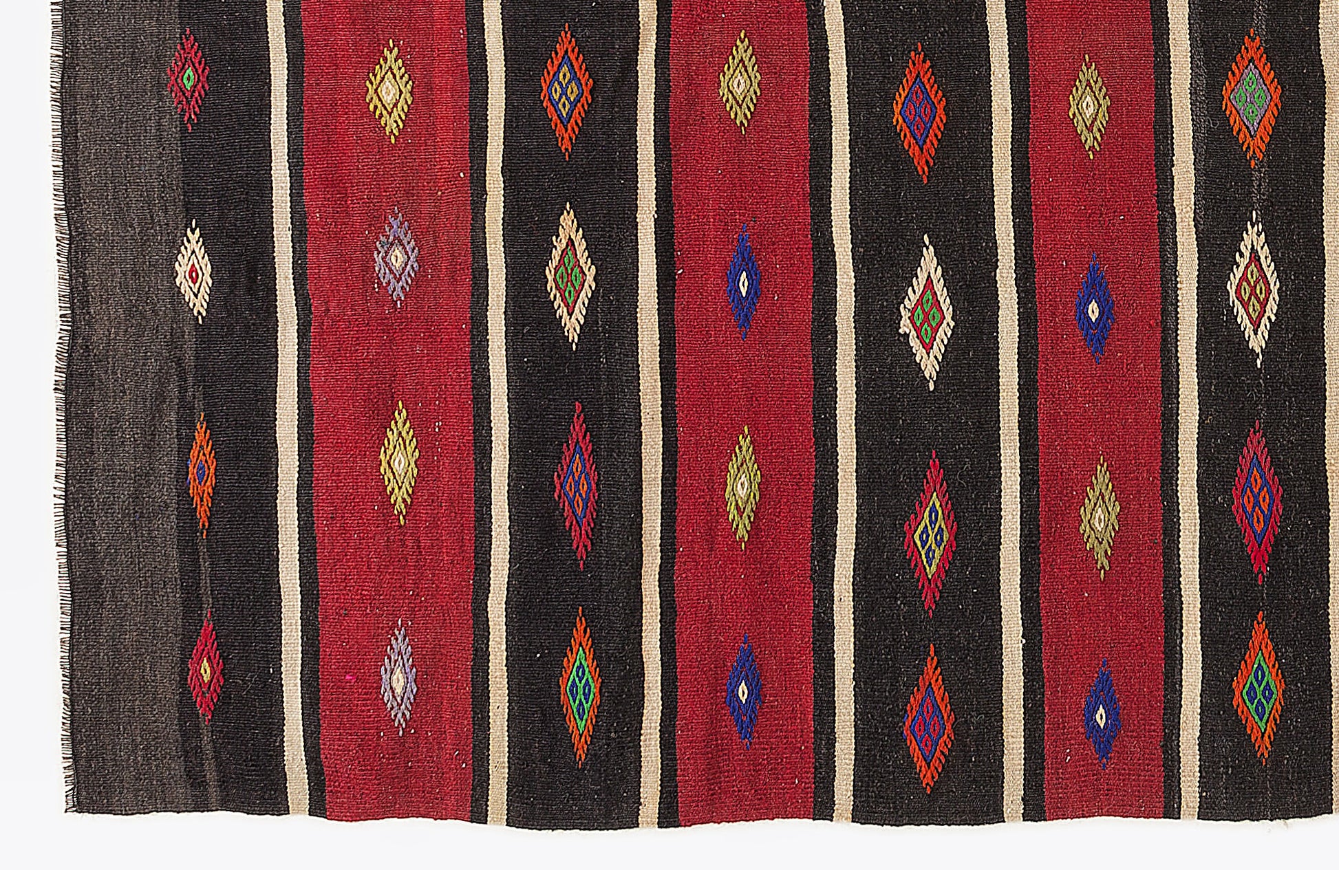 Girit Bej Çizgili Yün El Dokuma Halısı 178 x 290 Apex Unique