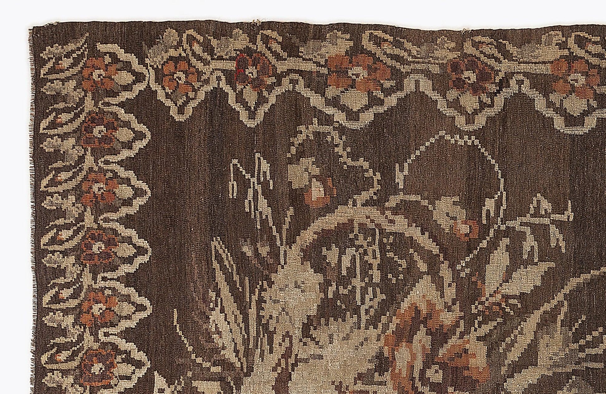 Kırmızı Karabağ Bohem Çiçekli Yün Halı 174x290 - Özel Seri