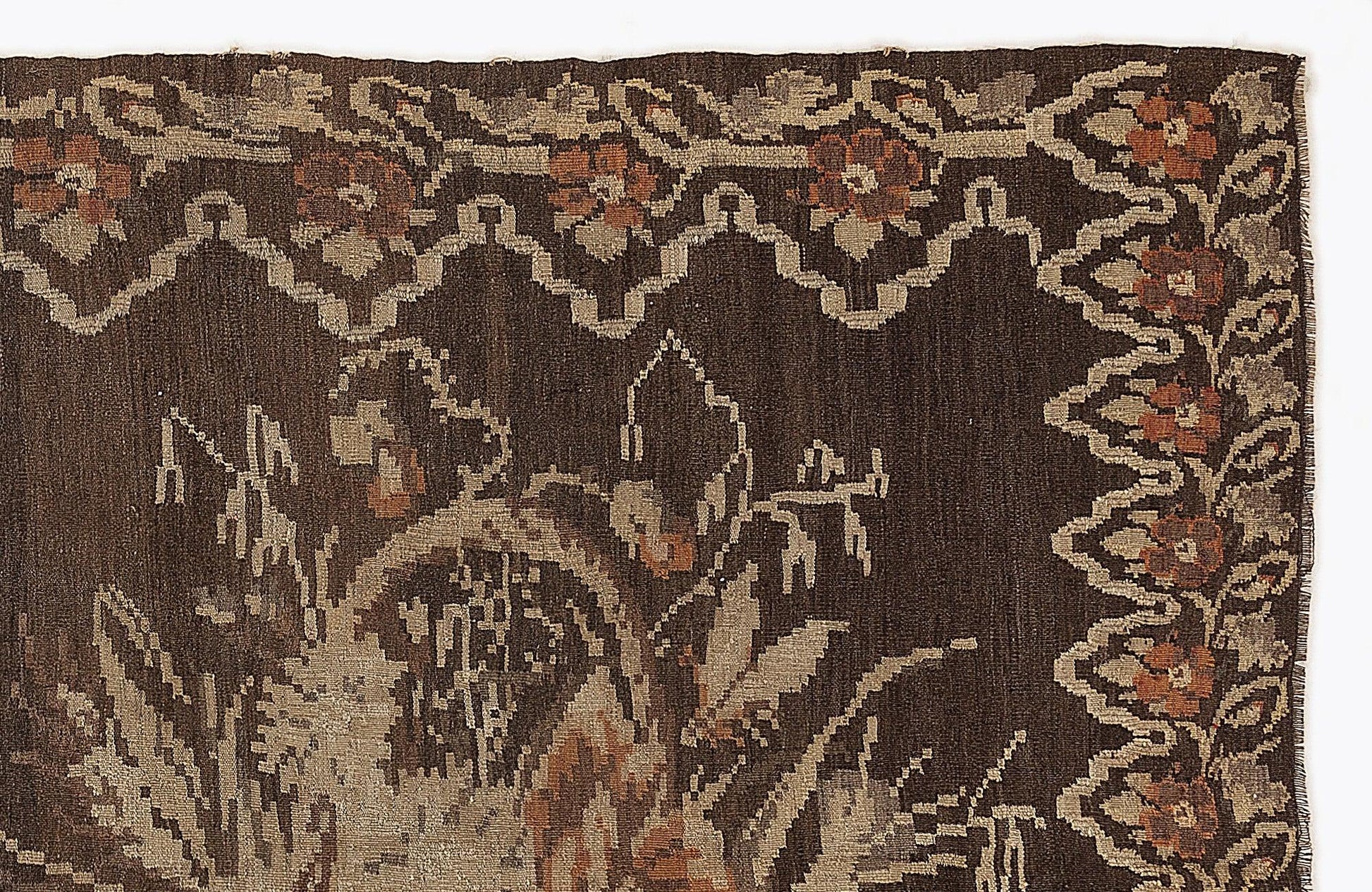 Kırmızı Karabağ Bohem Çiçekli Yün Halı 174x290 - Özel Seri