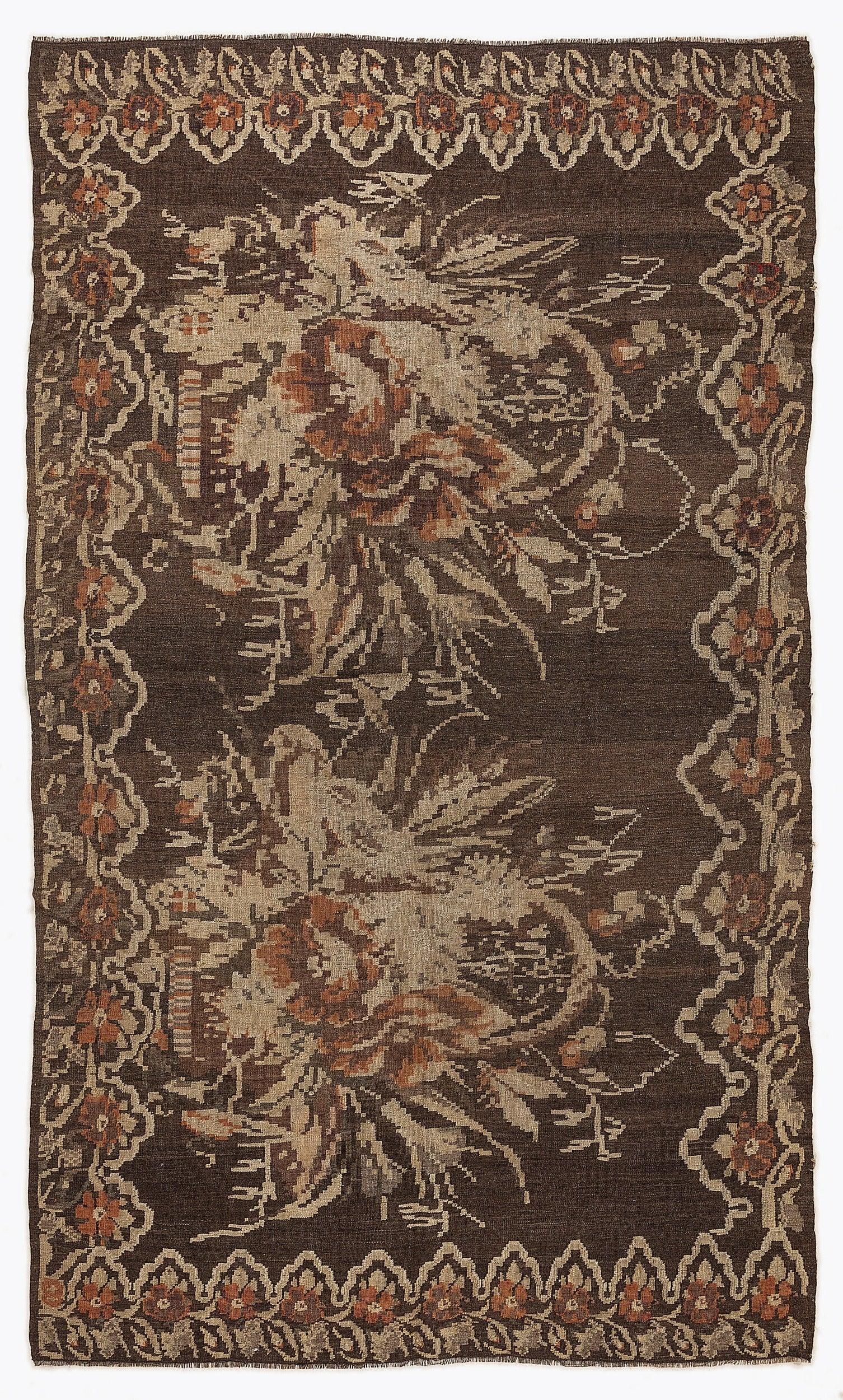 Kırmızı Karabağ Bohem Çiçekli Yün Halı 174x290 - Özel Seri