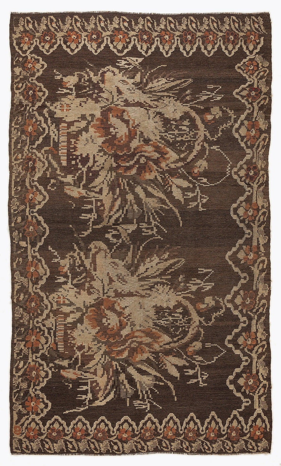 Kırmızı Karabağ Bohem Çiçekli Yün Halı 174x290 - Özel Seri