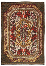 Kırmızı Anadolu Bohem Geometrik Yün Halı 214x310 - Özel Seri