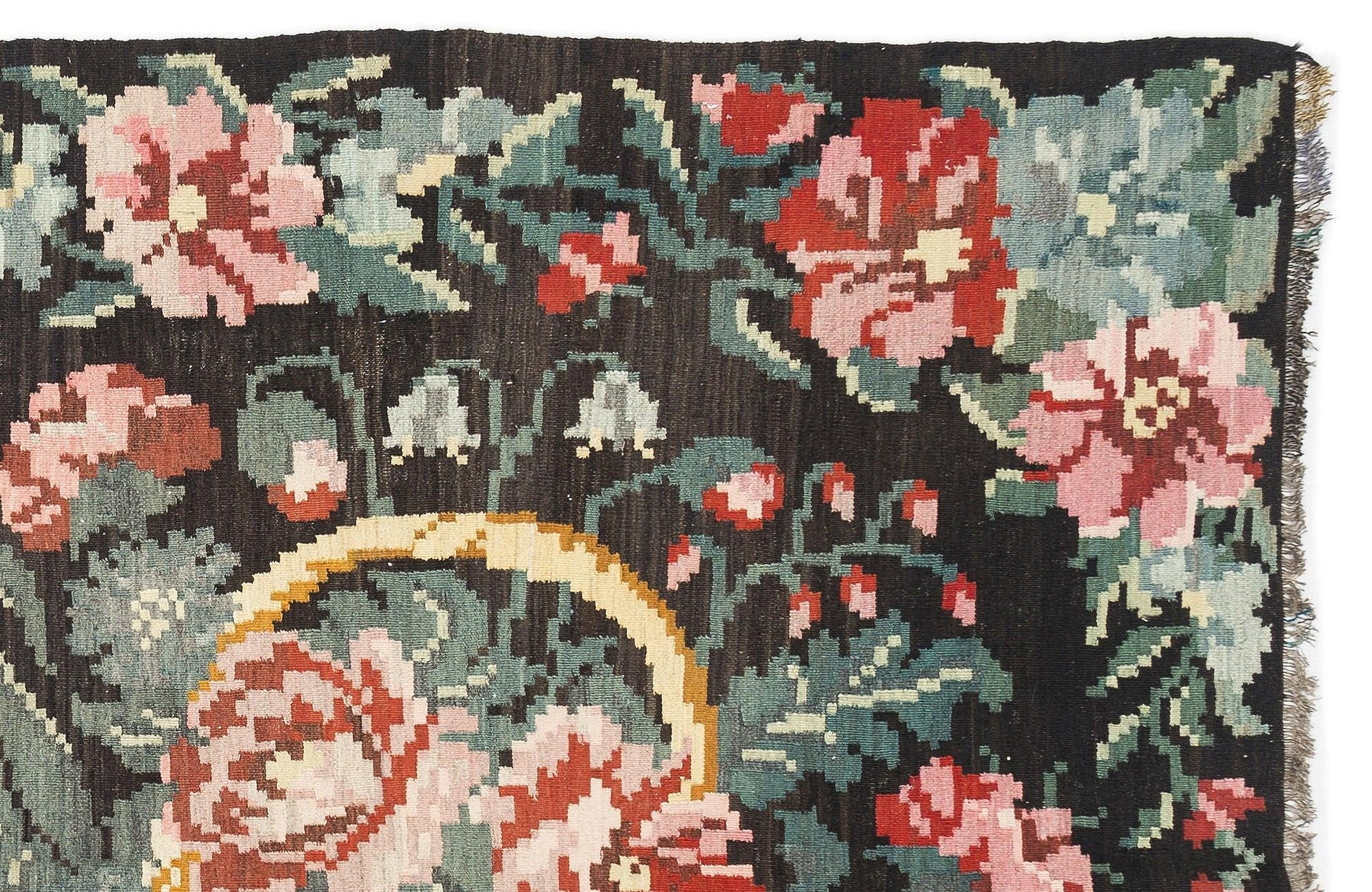 Kırmızı Karabağ Bohem Çiçekli Yün Halı 180x310 - Özel Seri