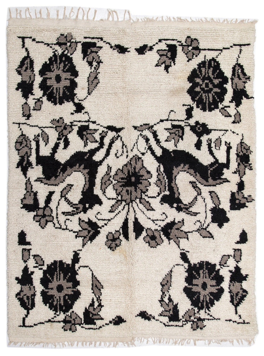Bej Bohem Modern Yün Halı 157x200