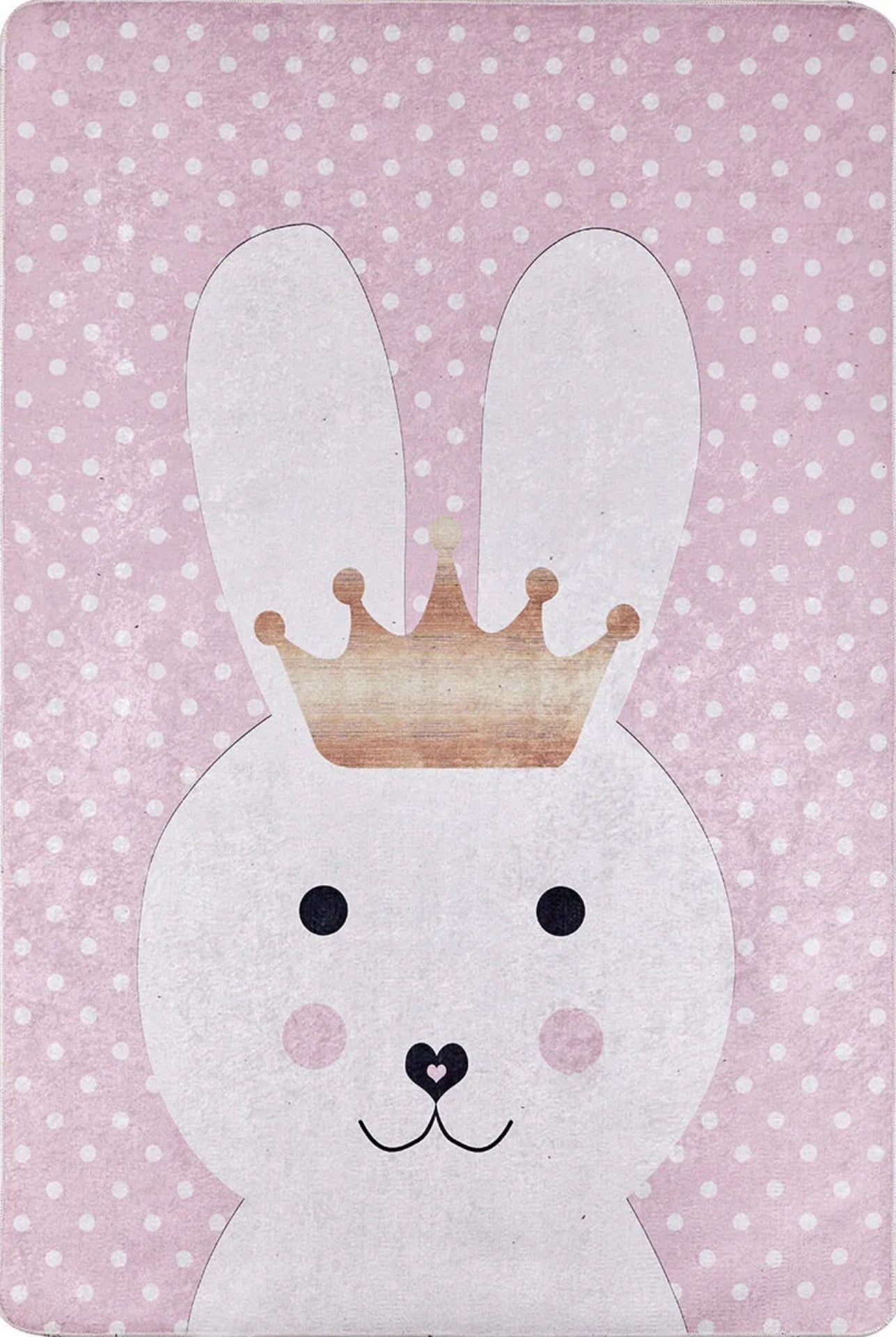 Jaen Pembe Figürlü Dijital Baskı Çocuk Odası Halısı Halınet