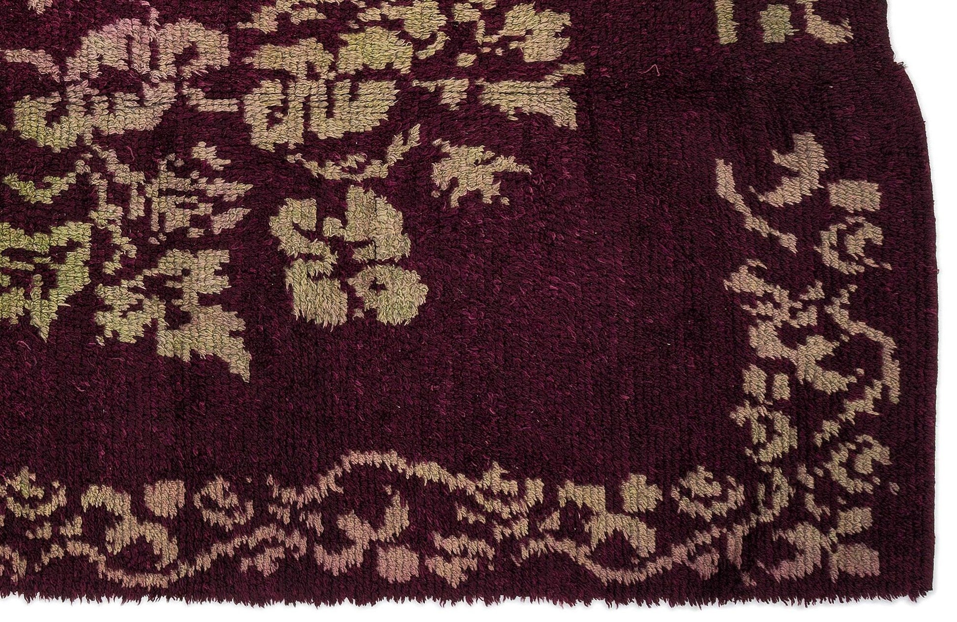 Bordo Isparta Klasik Madalyonlu Yün Halı 162x240 - Özel Seri