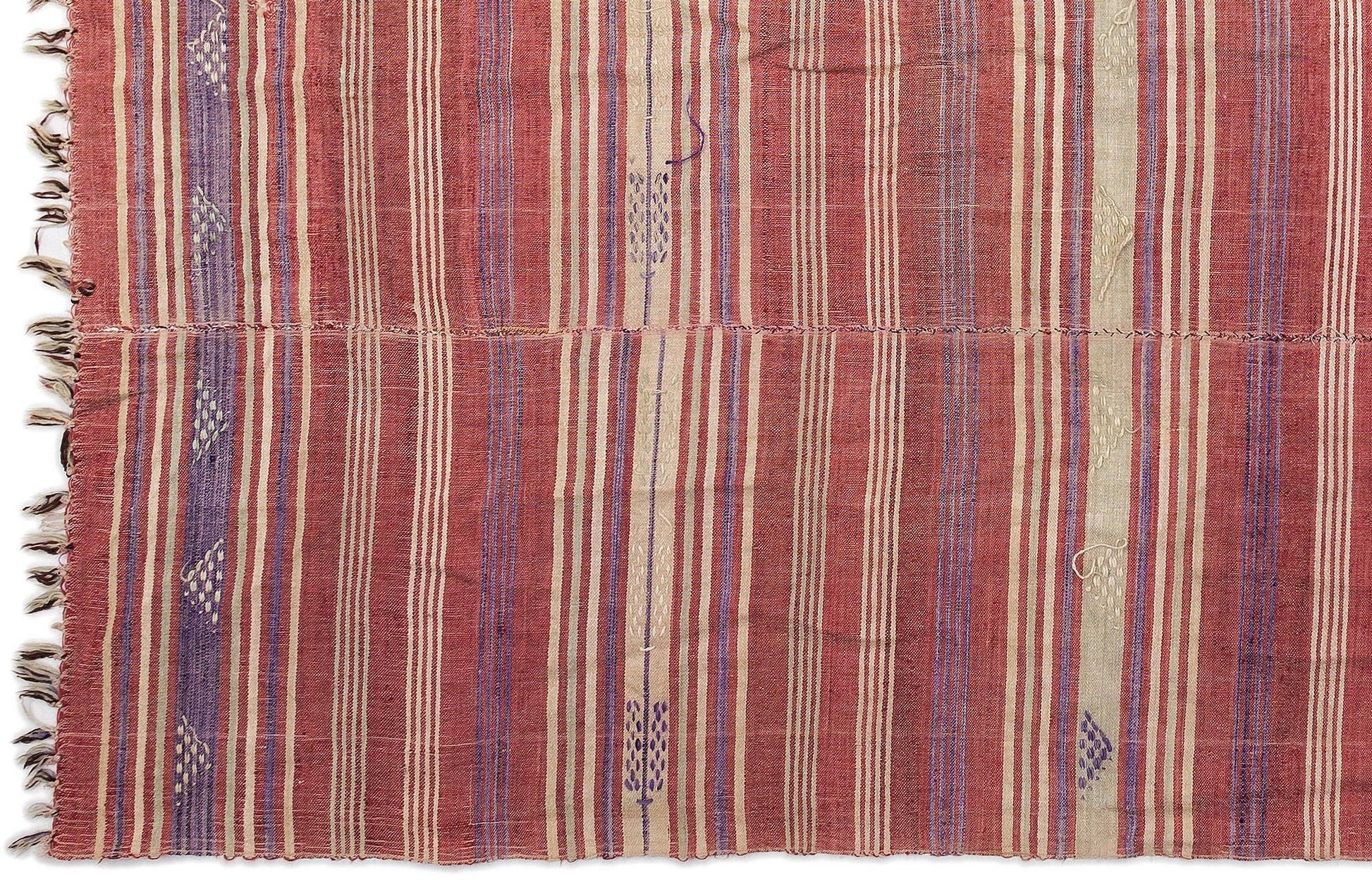 Kırmızı Anadolu Bohem Geometrik Yün Halı 171x234 - Özel Seri