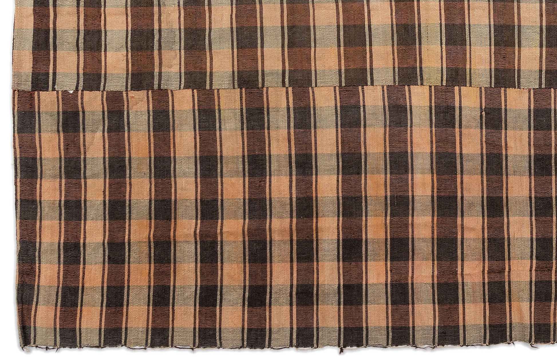 Girit Bej Çizgili Yün El Dokuma Halısı 210 x 284 Apex Unique