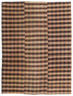 Girit Bej Çizgili Yün El Dokuma Halısı 210 x 284 Apex Unique