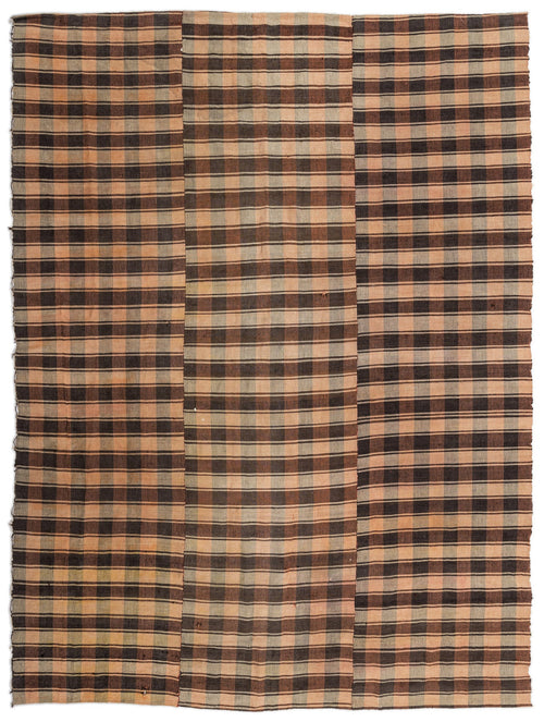 Girit Bej Çizgili Yün El Dokuma Halısı 210 x 284 Apex Unique