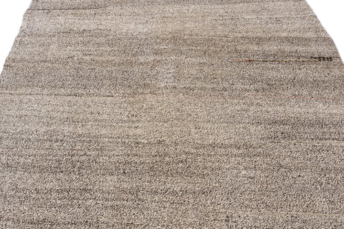 Girit Bej Çizgili Yün El Dokuma Halısı 164 x 313 Apex Unique