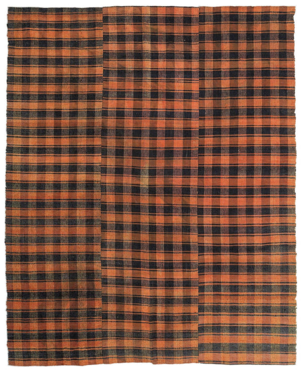 Bej Anadolu Geometrik Çizgili Yün Halı 210x262 - Özel Seri