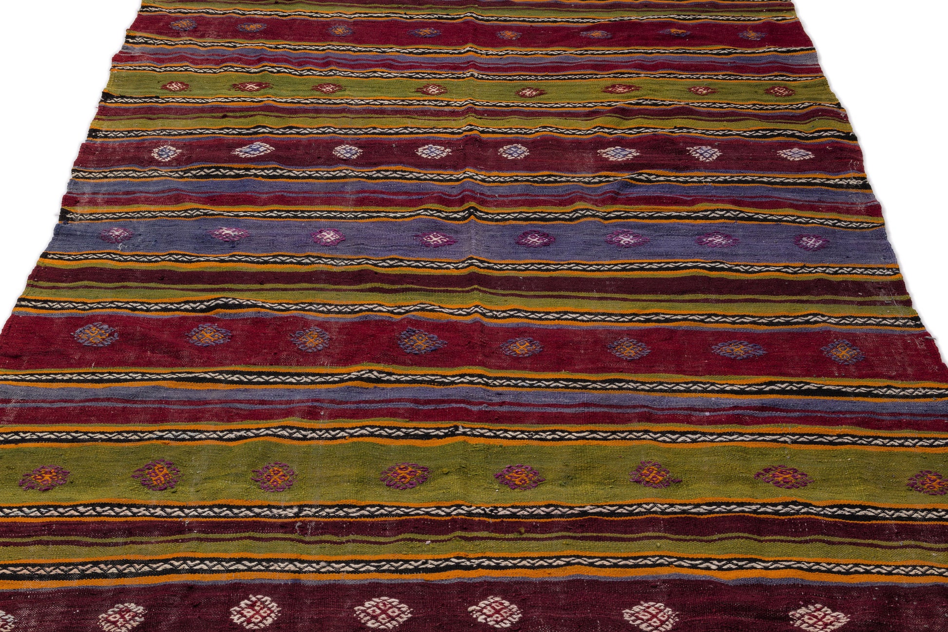 Girit Bej Çizgili Yün El Dokuma Halısı 163 x 280 Apex Unique