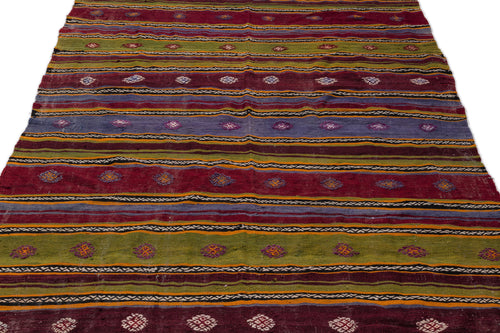 Girit Bej Çizgili Yün El Dokuma Halısı 163 x 280 Apex Unique