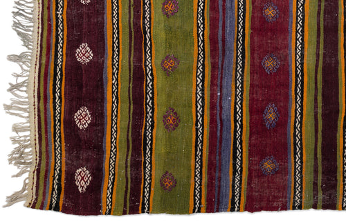 Girit Bej Çizgili Yün El Dokuma Halısı 163 x 280 Apex Unique