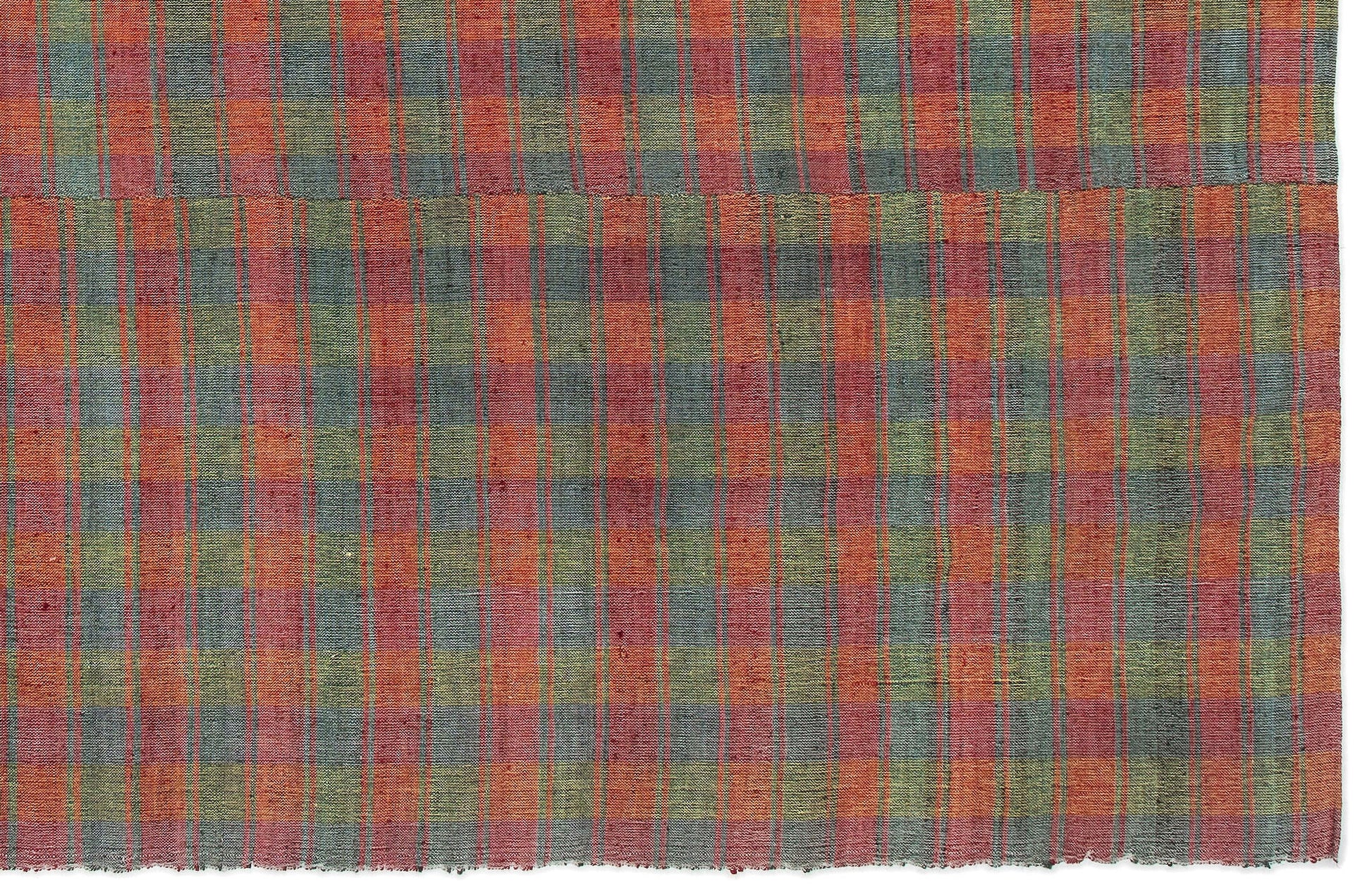 Girit Bej Çizgili Yün El Dokuma Halısı 210 x 225 Apex Unique