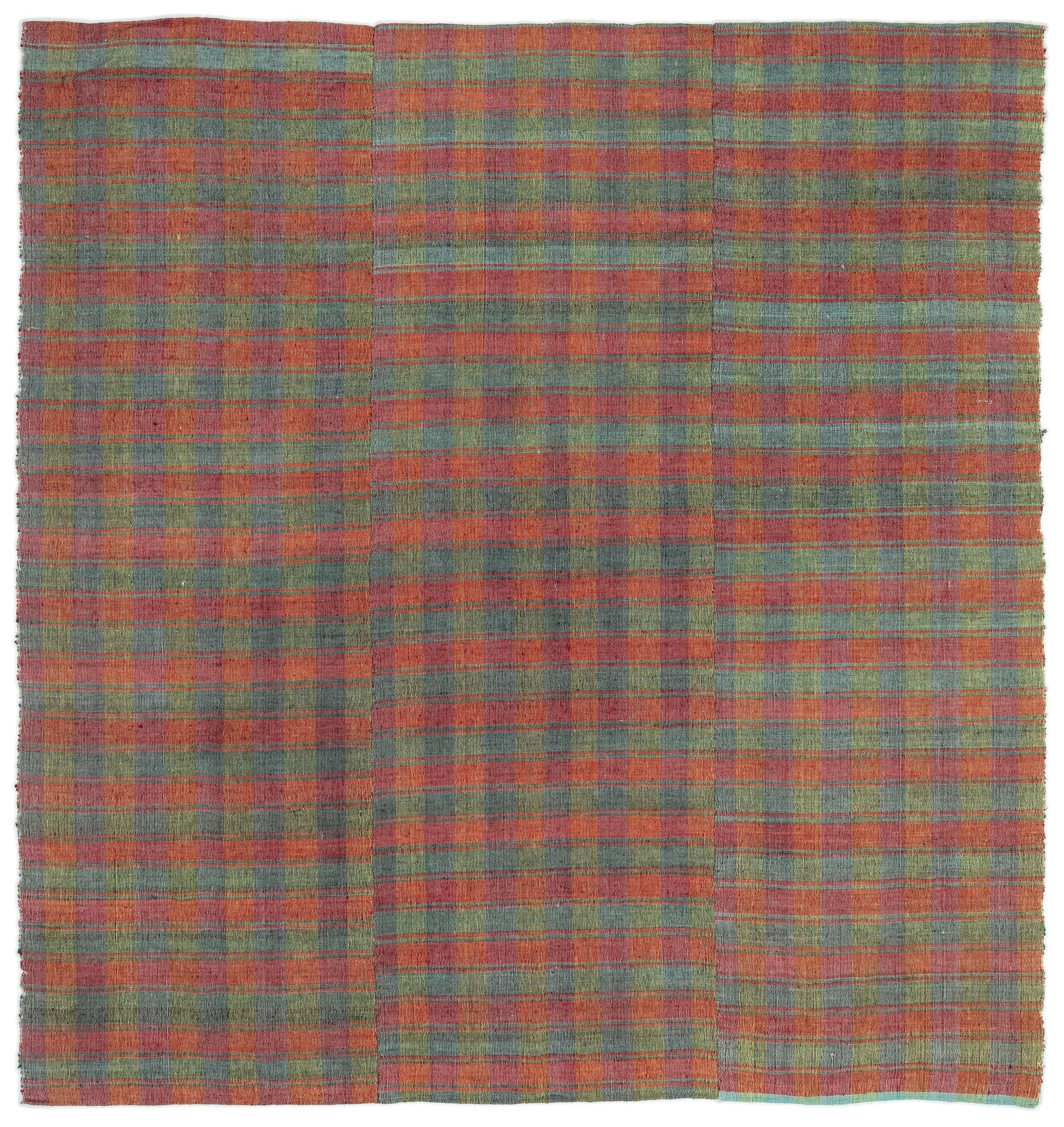 Girit Bej Çizgili Yün El Dokuma Halısı 210 x 225 Apex Unique