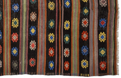 Girit Bej Çizgili Yün El Dokuma Halısı 172 x 333 Apex Unique