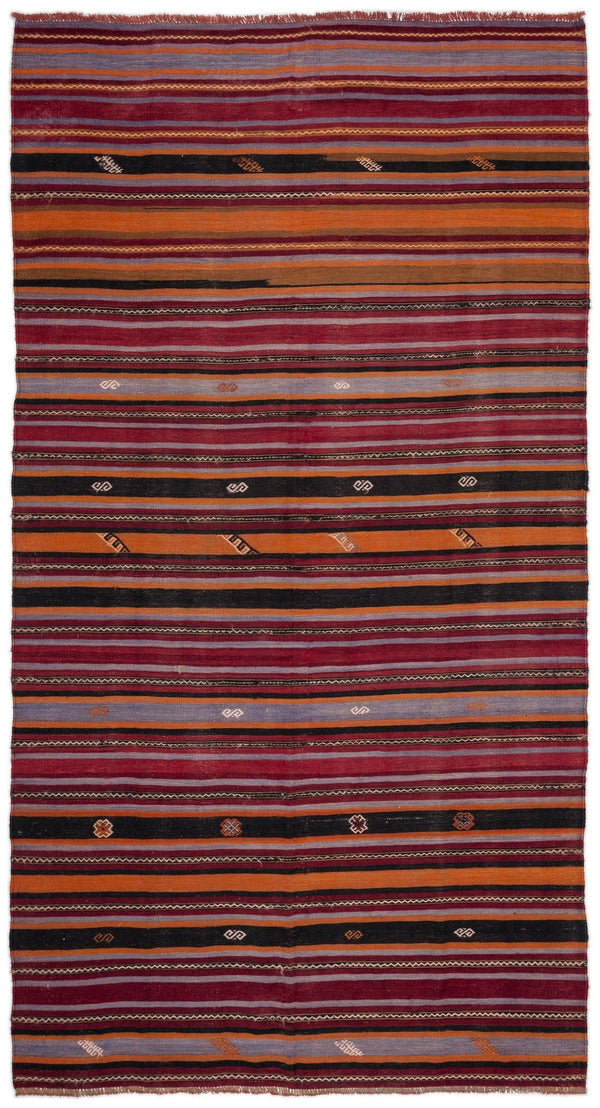 Bej Anadolu Bohem Geometrik Yün Halı 168x315 - Özel Seri