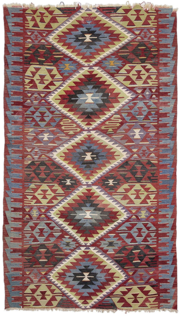 Beyaz Bordo Anadolu Bohem Madalyonlu Yün Halı 170x293 - Özel Seri