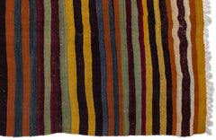 Girit Bej Çizgili Yün El Dokuma Halısı 166 x 326 Apex Unique