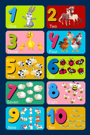 Salamanca Mavi Figürlü Dijital Baskı Çocuk Odası Halısı Halınet