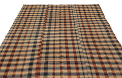 Girit Bej Çizgili Yün El Dokuma Halısı 192 x 270 Apex Unique