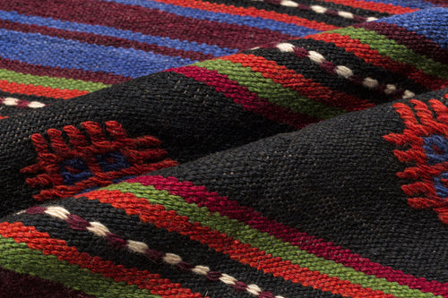 Girit Bej Çizgili Yün El Dokuma Halısı 174 x 321 Apex Unique