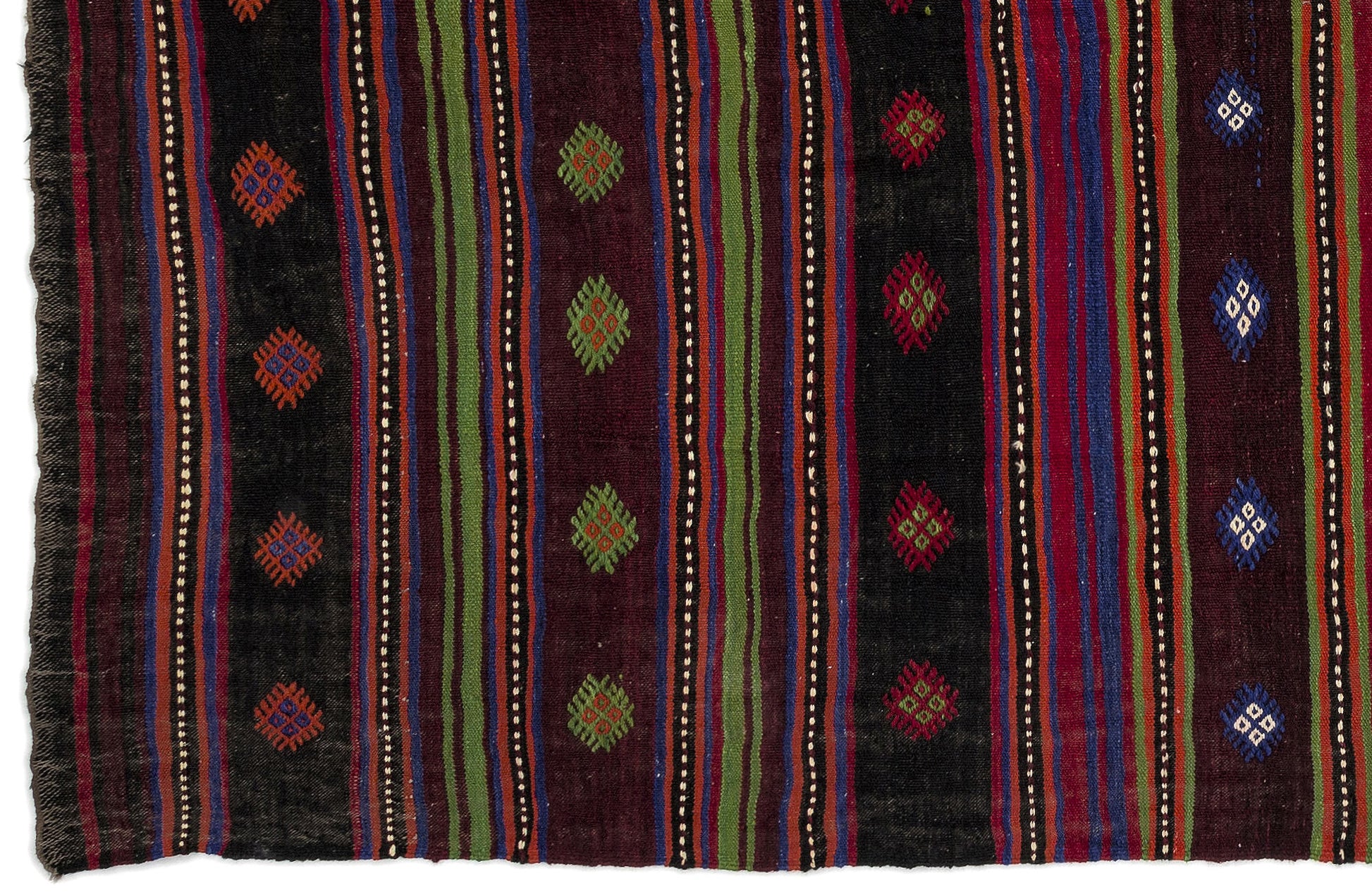 Girit Bej Çizgili Yün El Dokuma Halısı 174 x 321 Apex Unique