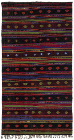 Girit Bej Çizgili Yün El Dokuma Halısı 174 x 321 Apex Unique