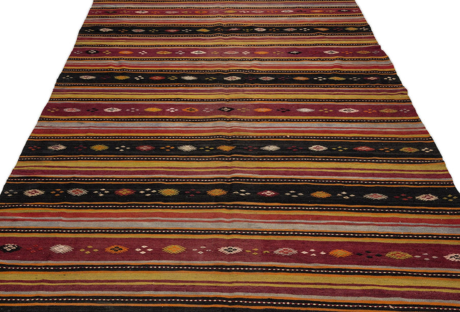 Bej Anadolu Bohem Geometrik Yün Halı 189x345 - Özel Seri