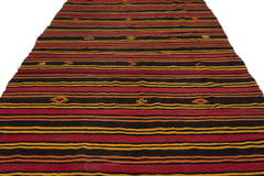 Girit Bej Çizgili Yün El Dokuma Halısı 208 x 373 Apex Unique