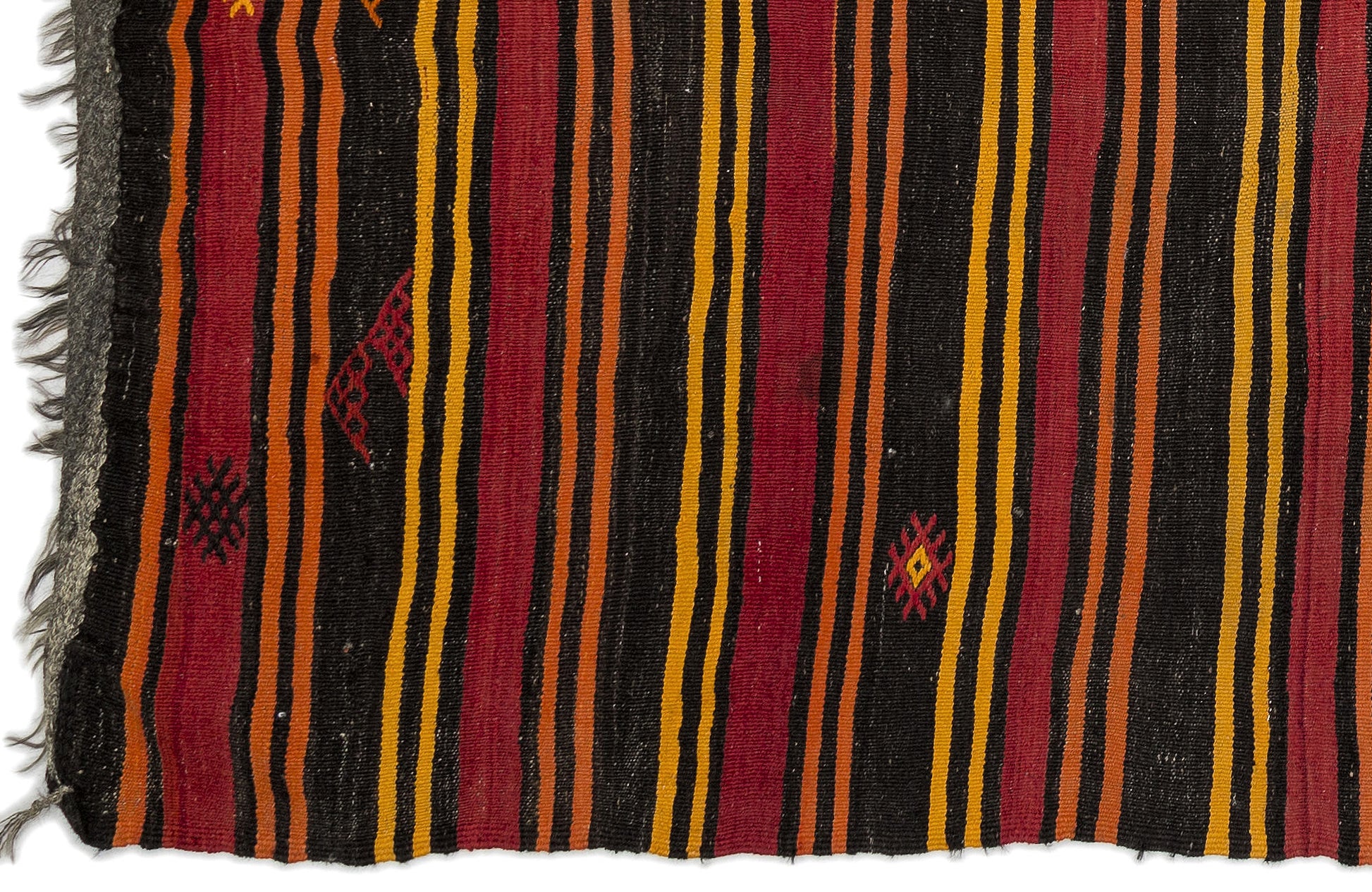 Girit Bej Çizgili Yün El Dokuma Halısı 208 x 373 Apex Unique