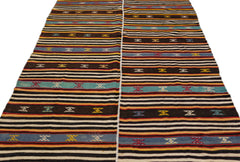 Girit Bej Çizgili Yün El Dokuma Halısı 170 x 310 Apex Unique