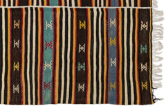 Girit Bej Çizgili Yün El Dokuma Halısı 170 x 310 Apex Unique