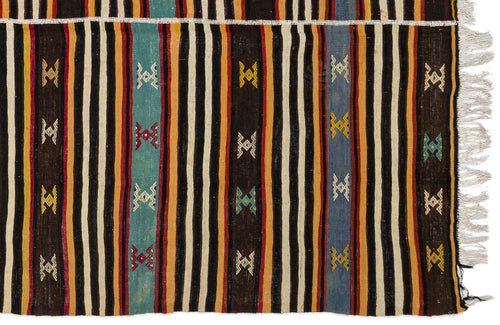 Girit Bej Çizgili Yün El Dokuma Halısı 170 x 310 Apex Unique