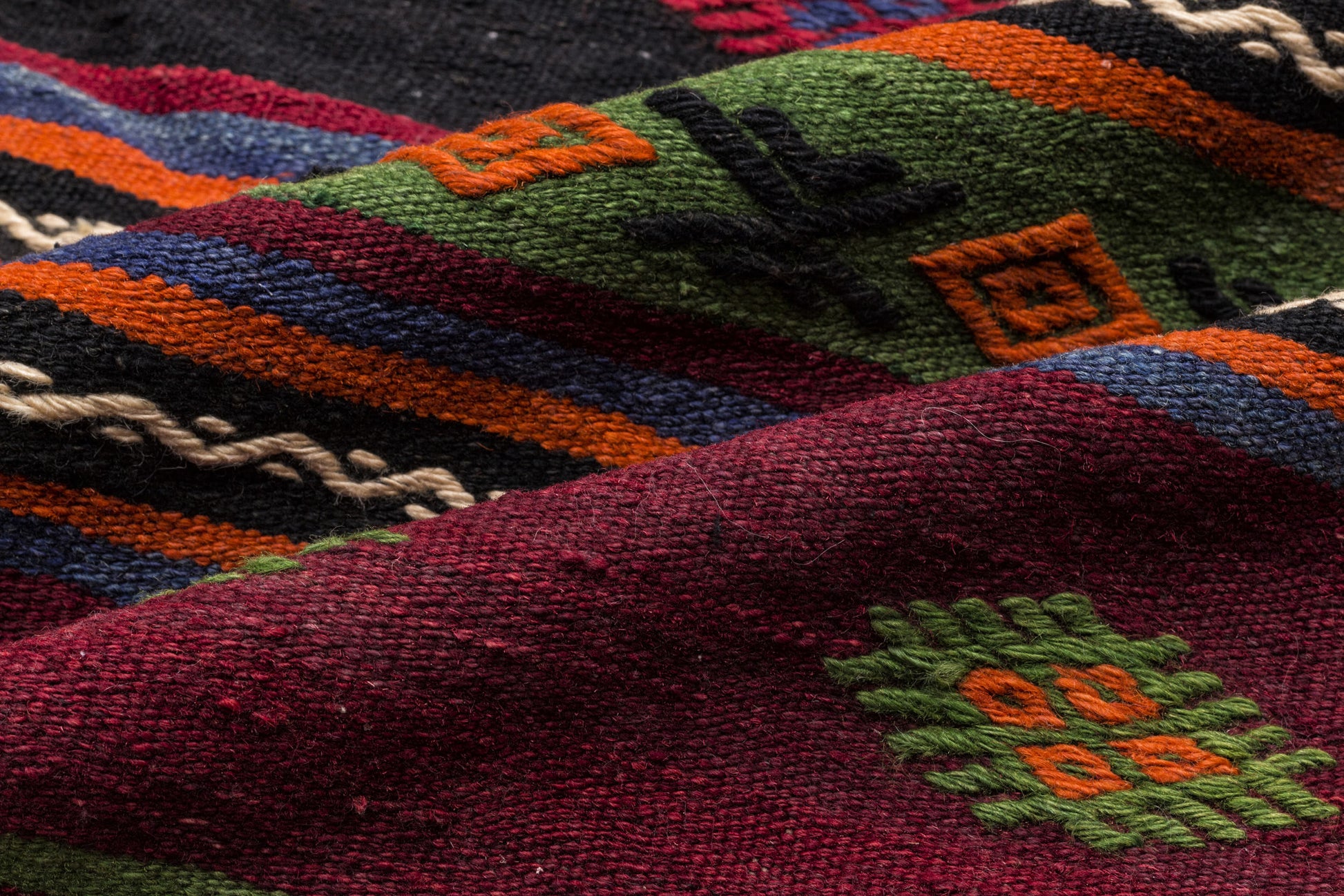 Girit Bej Çizgili Yün El Dokuma Halısı 180 x 343 Apex Unique