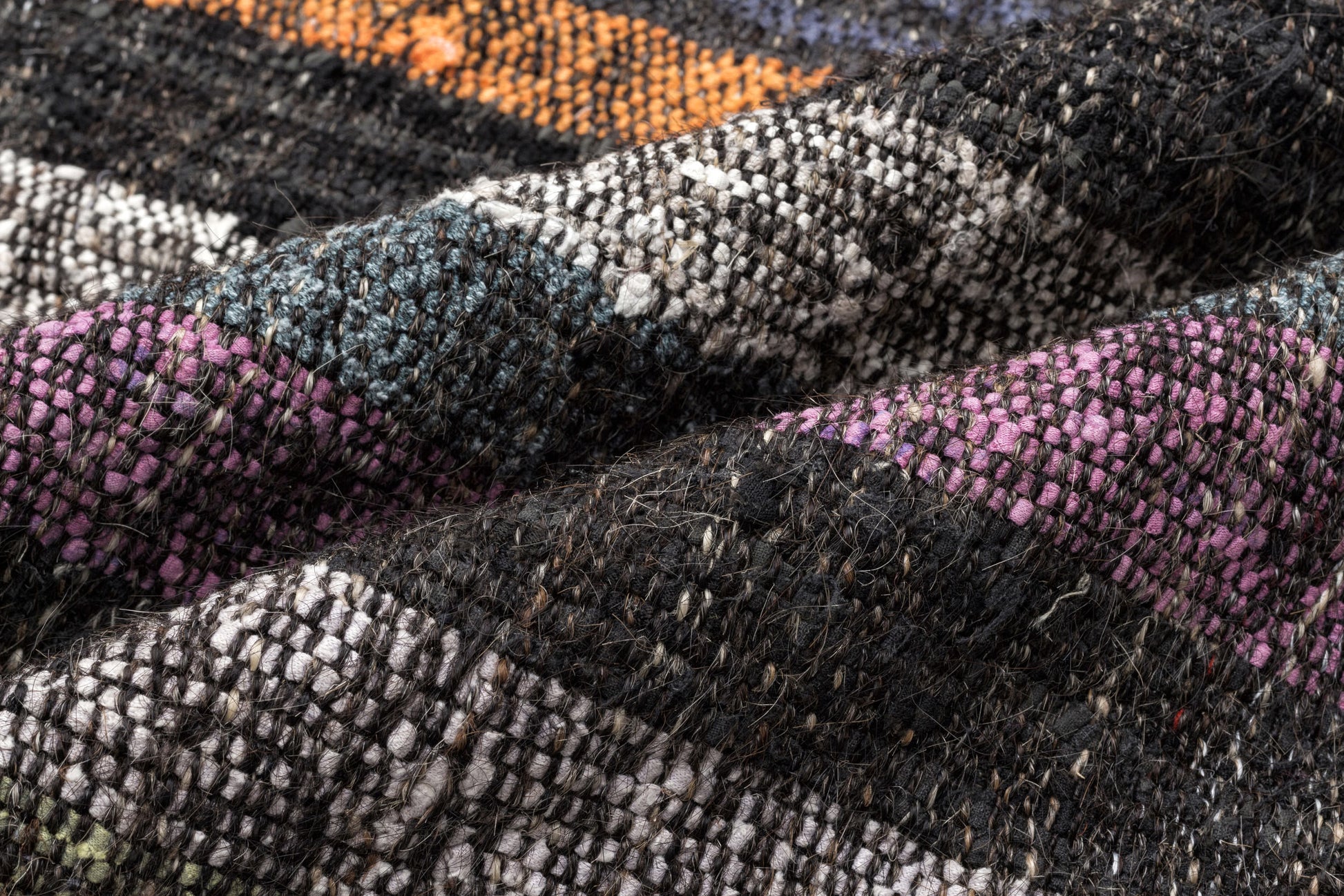 Girit Bej Çizgili Yün El Dokuma Halısı 301 x 347 Apex Unique