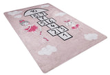Pink and White Children's Kitchen Rug - Polyester Digital Print