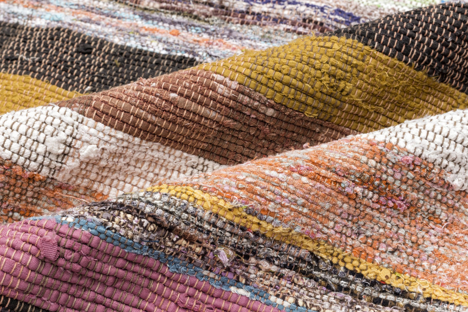 Girit Bej Çizgili Yün El Dokuma Halısı 267 x 323 Apex Unique