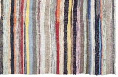 Girit Bej Çizgili Yün El Dokuma Halısı 158 x 292 Apex Unique