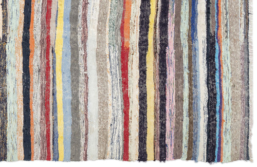 Girit Bej Çizgili Yün El Dokuma Halısı 158 x 292 Apex Unique